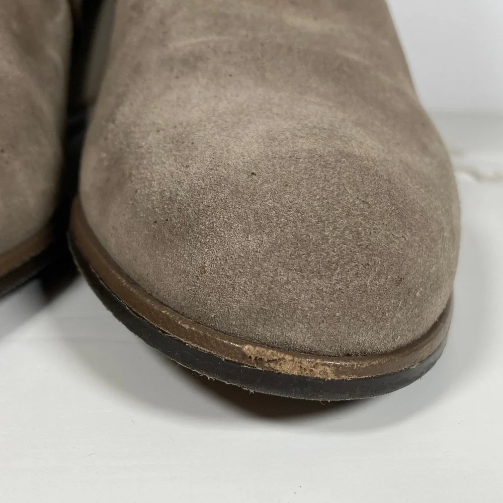 Stuart Weitzman Taupe Suede Wedge Ankle Boots Made‎ in Spain Size 8 M